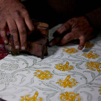 Block Printed Wrapping Paper Sheets | Iris Glitz Sunshine